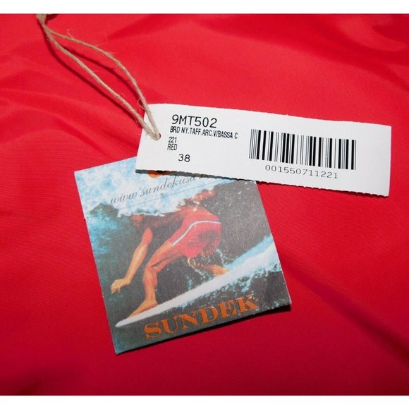 SUNDEK Mens 38 Red Rainbow Bum Swim Shorts Bathing Suit Board Shorts NEW w Tag - Picture 2 of 11